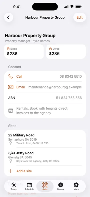 Adminroo Customer screen